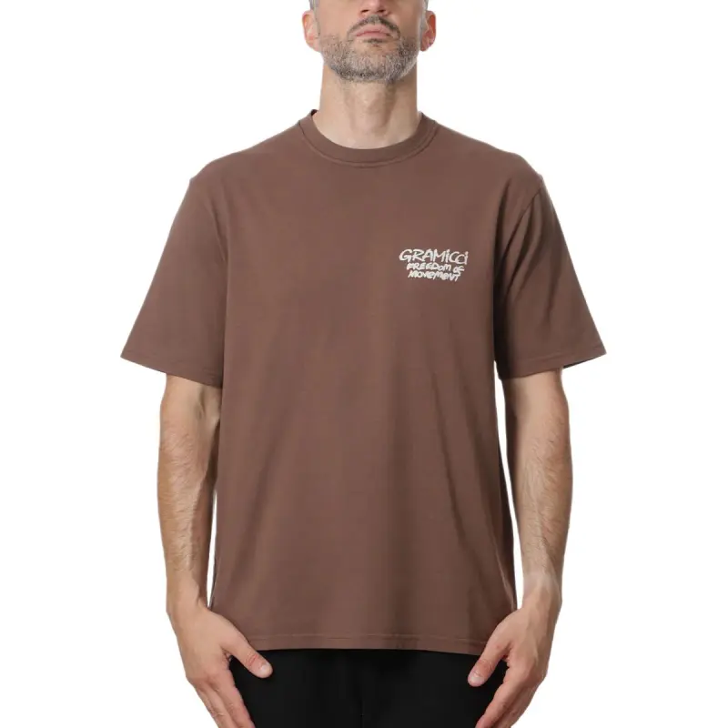 Gramicci T Shirts Men Brown-2