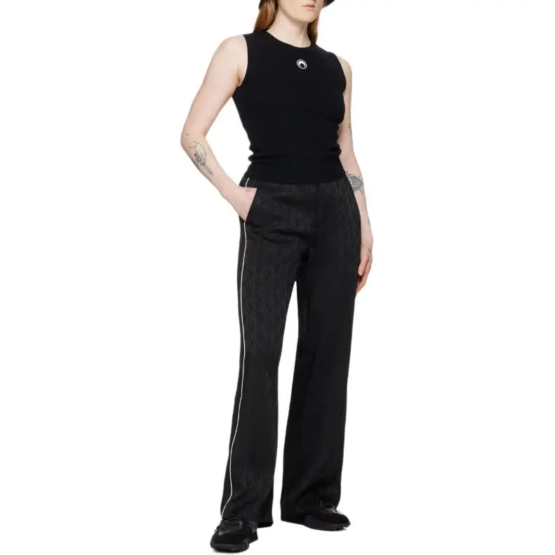Marine Serre Moon Logo Knit Vest 'Black'-1