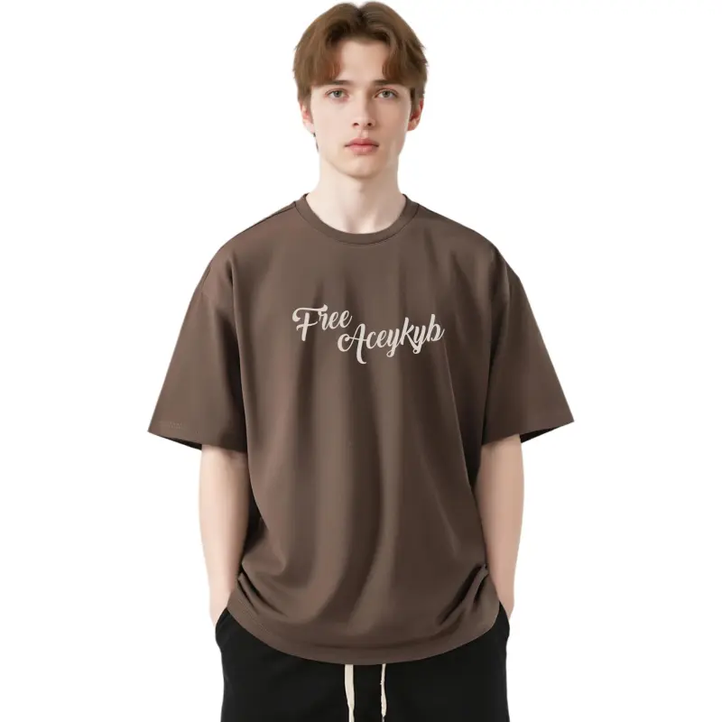 YK&YB T Shirts Unisex Brown-5