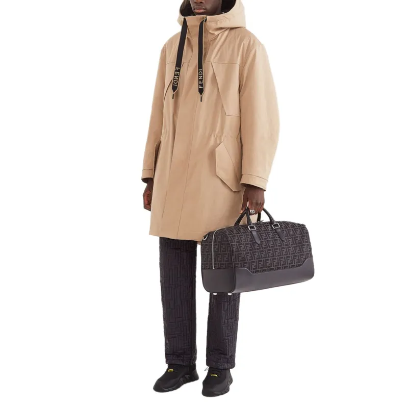FENDI SS22 Parka Coat Men's Brown-3