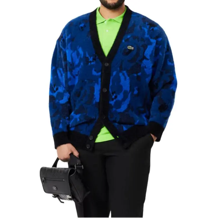 LACOSTE Floral intarsia Cardigan-2