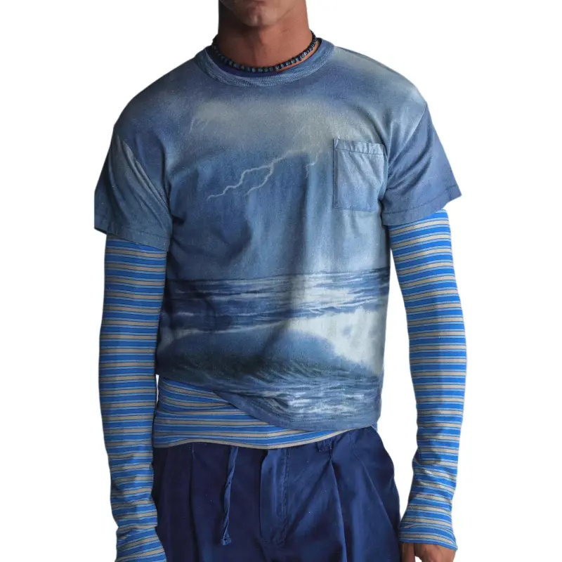 ERL Landscape print T shirt-2