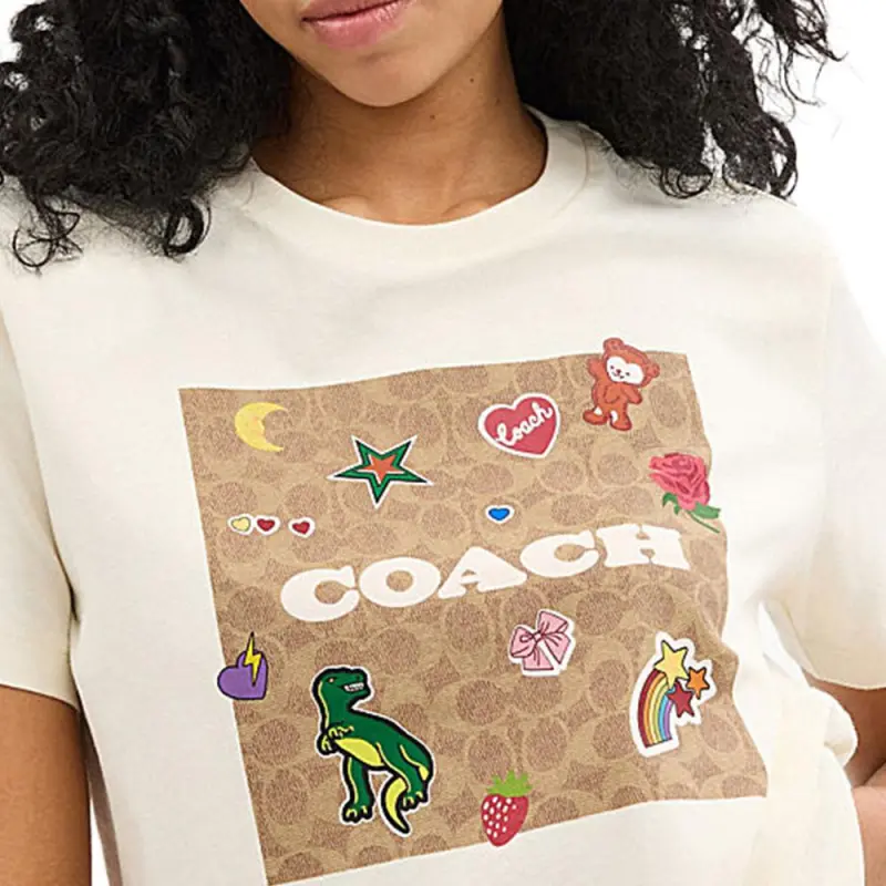COACH SS24 T Shirt Women's Cream-3