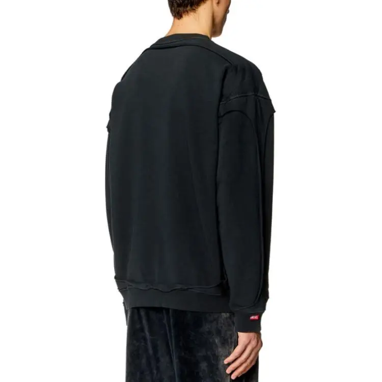 DIESEL S-Boxt-Dbl Logo-Printed Crewneck Sweatshirt-2