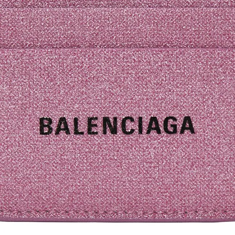 Balenciaga Polyurethane Card Holder Women's Pink-5