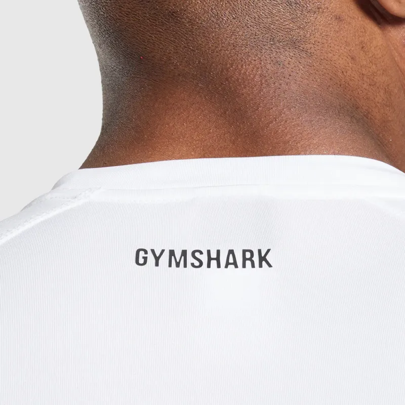 GYMSHARK Element Baselayer T Shirt Men's White-5