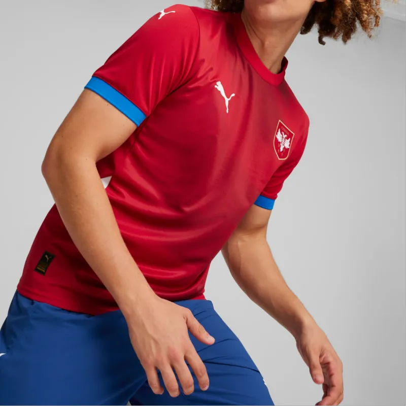 PUMA Serbia 2024 Men's Home Soccer Jersey-4