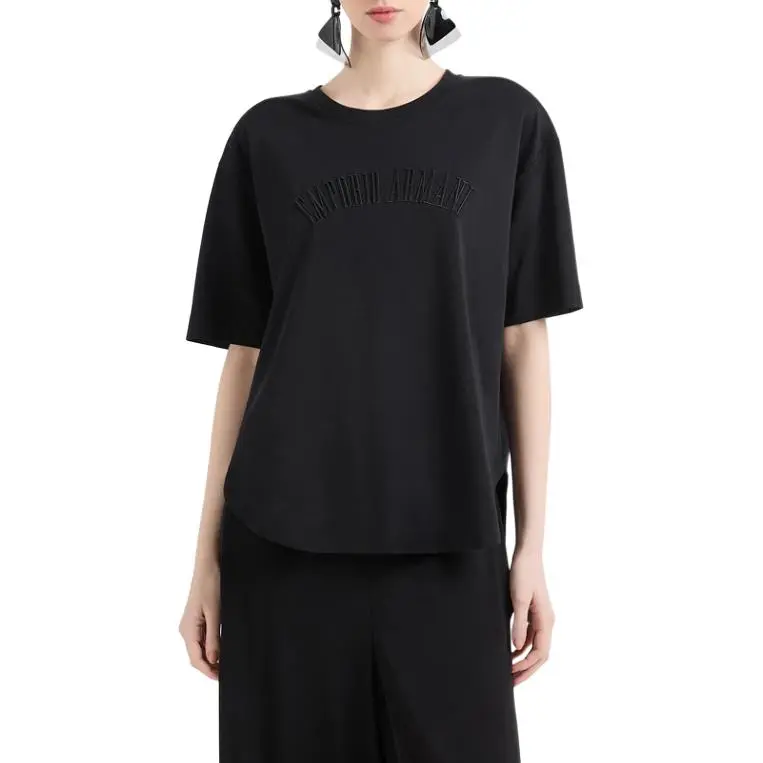 EMPORIO ARMANI Supima Jersey T shirt With Icon Logo Embroidery-2