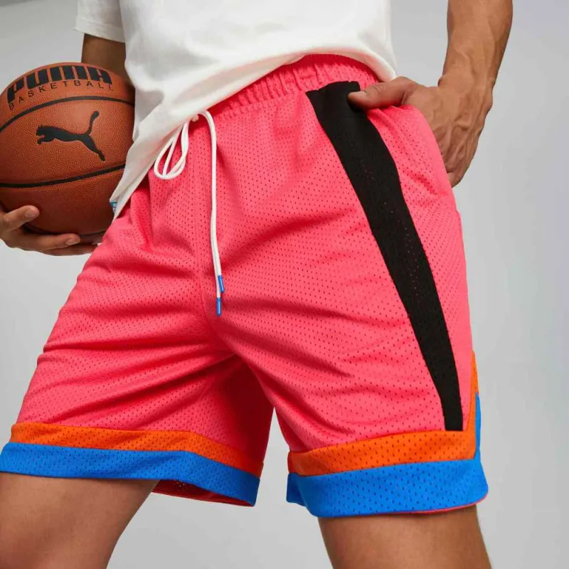 PUMA Casual Shorts Men Coral Red-3