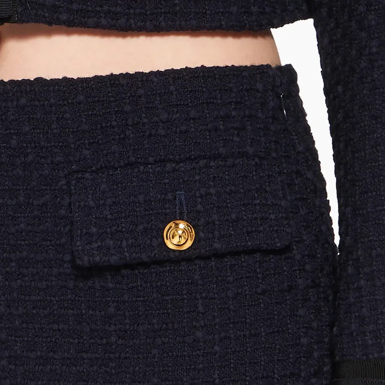 MIU MIU Casual Short Skirts Women's Navy Blue-4
