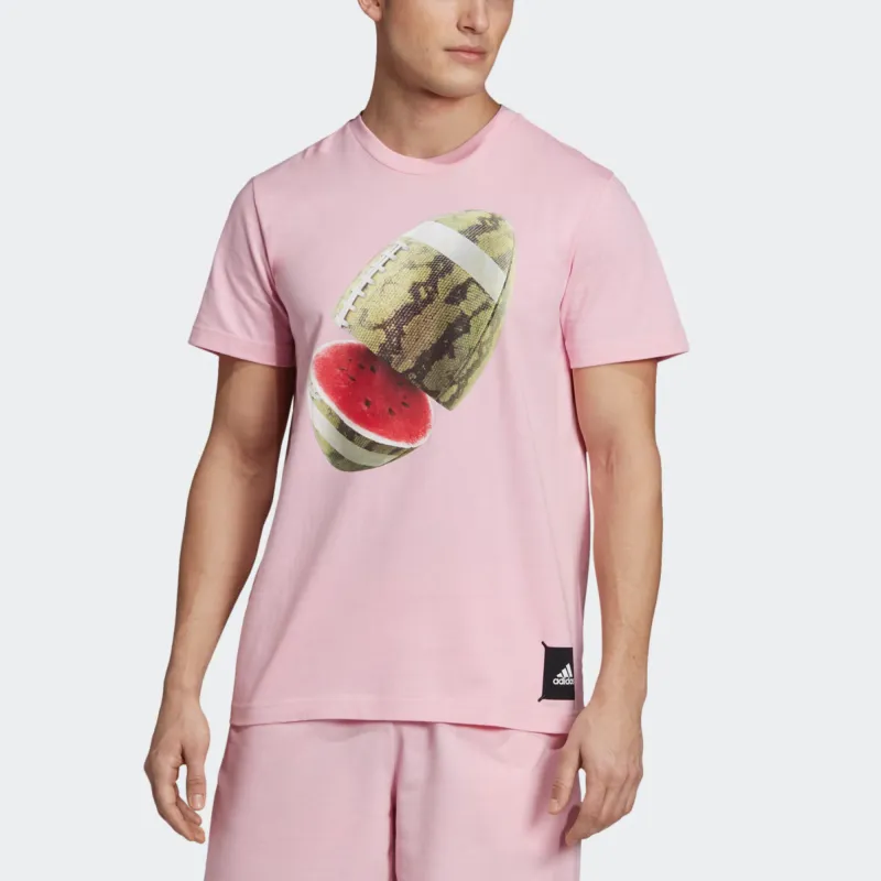 Adidas T-Shirts Men Pink-2