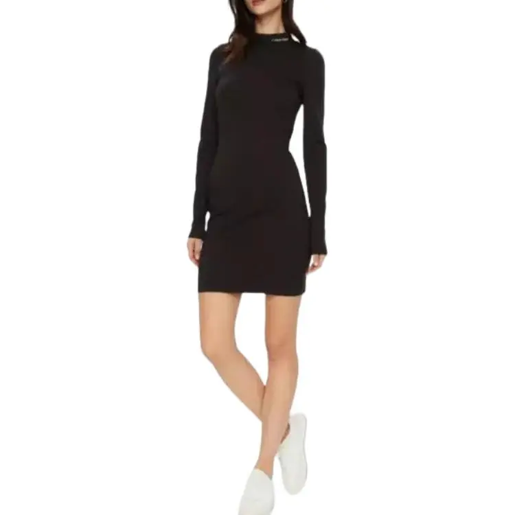 CALVIN KLEIN Long Sleeved Dresses Women's Black-2