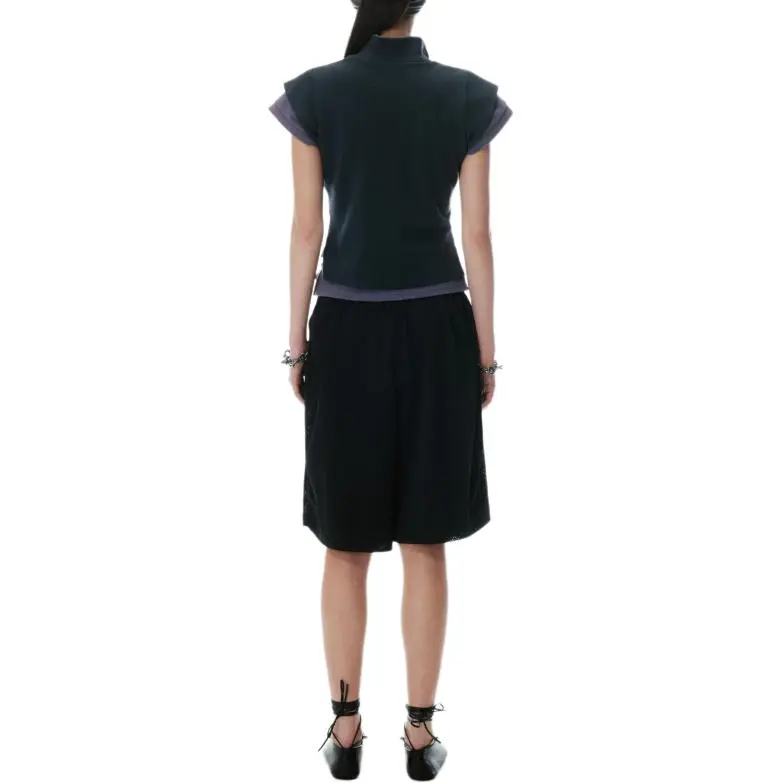 Alexander Wang Layered Effect Polo Shirt-4