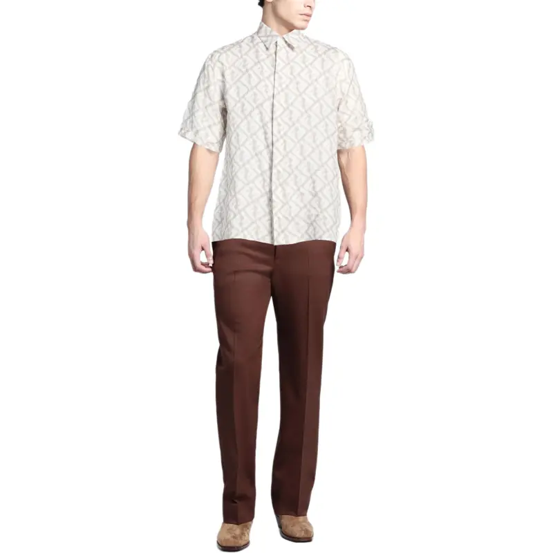 FENDI Shirts Men Beige-2