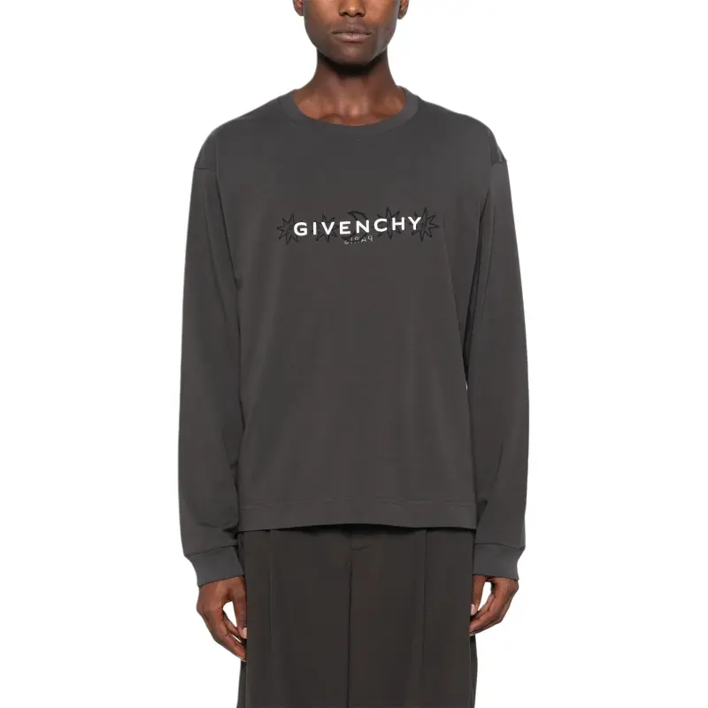 Givenchy Logo Printed Long Sleeved T Shirt-1
