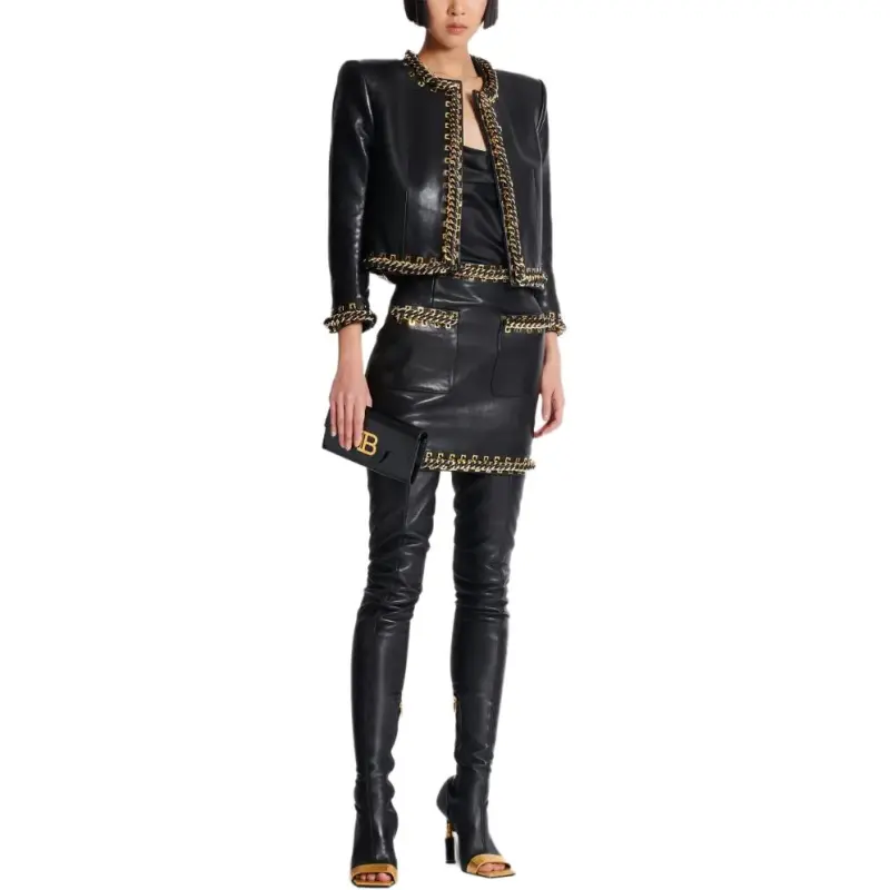 BALMAIN Chain Detailing Jacket-3