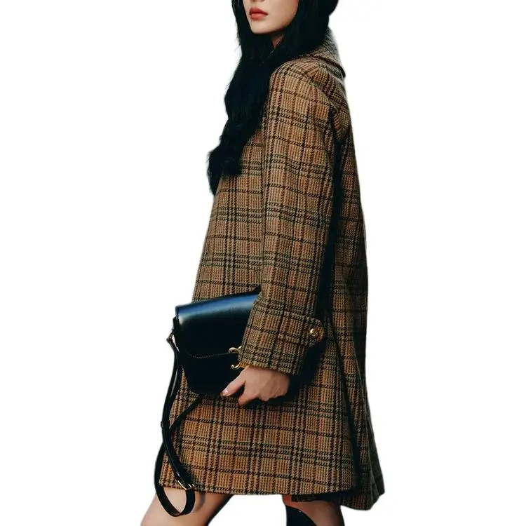 CELINE Victoire Mac In Prince Of Wales Wool-3