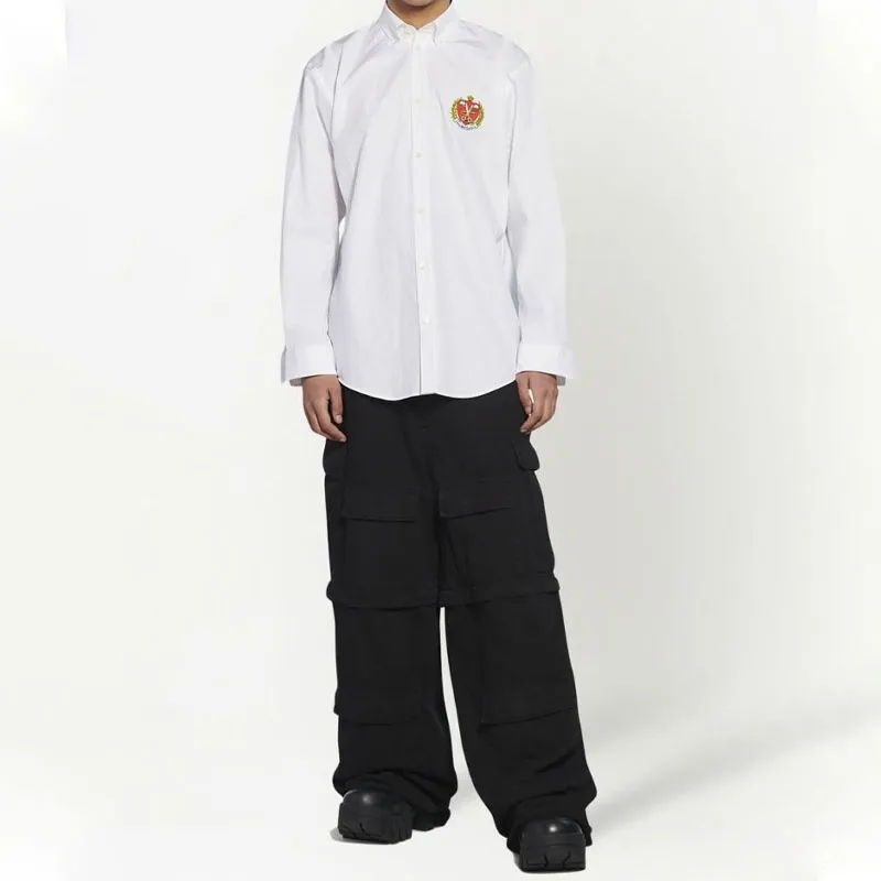 Balenciaga College Large-Fit Button-Down Shirt-1