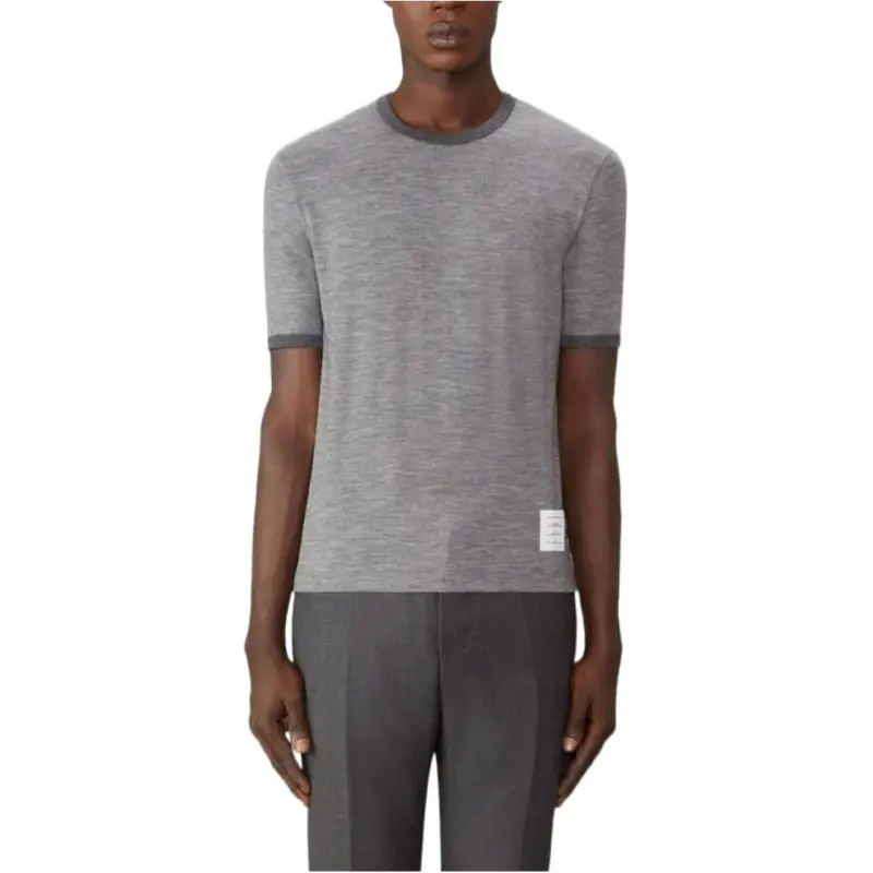 THOM BROWNE Ringer Cotton T shirt-3