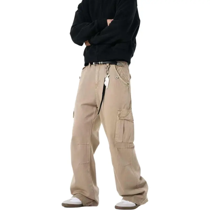YINLEI Jeans Unisex Dark Khaki-3