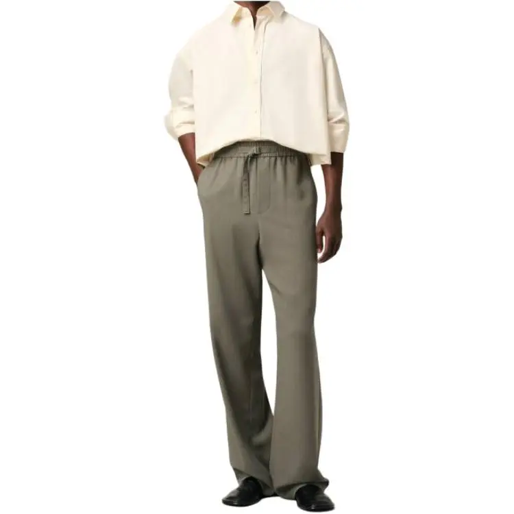Ami Straight Fit Elasticated Trousers-4