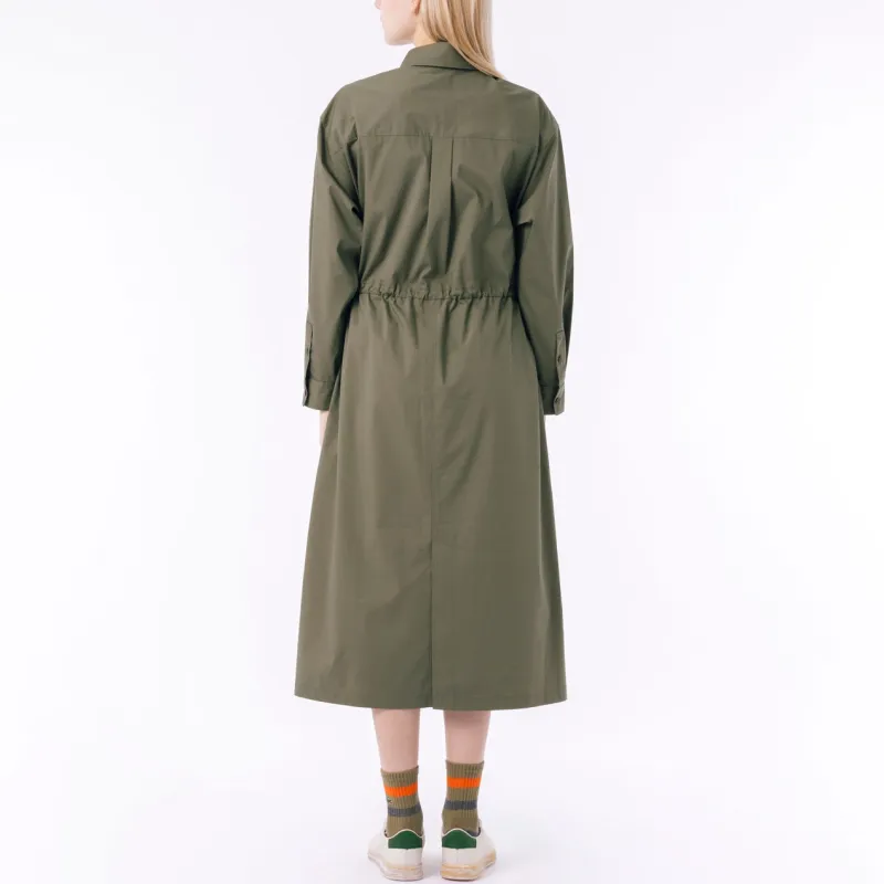 LACOSTE Long Sleeved Dress Women's Khaki Olive-3