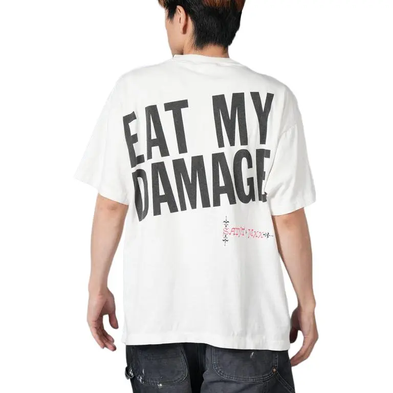 SAINT Mxxxxxx Text print T shirt-6