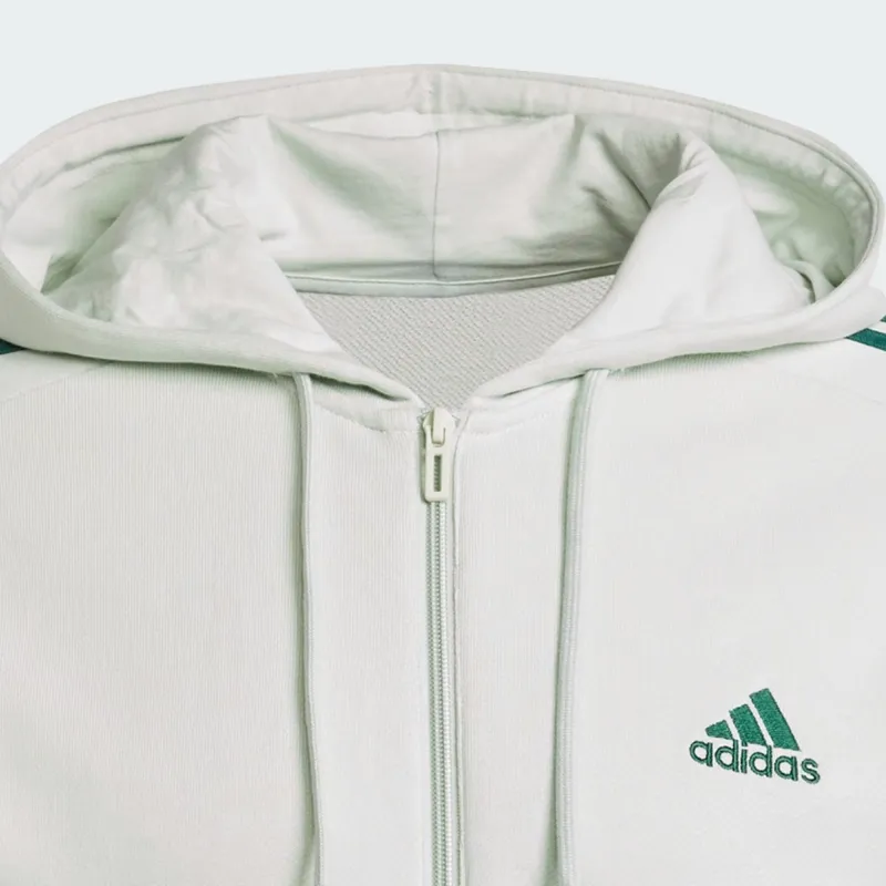 Adidas Essentials French Terry 3 Stripes Full Zip Hoodie-4