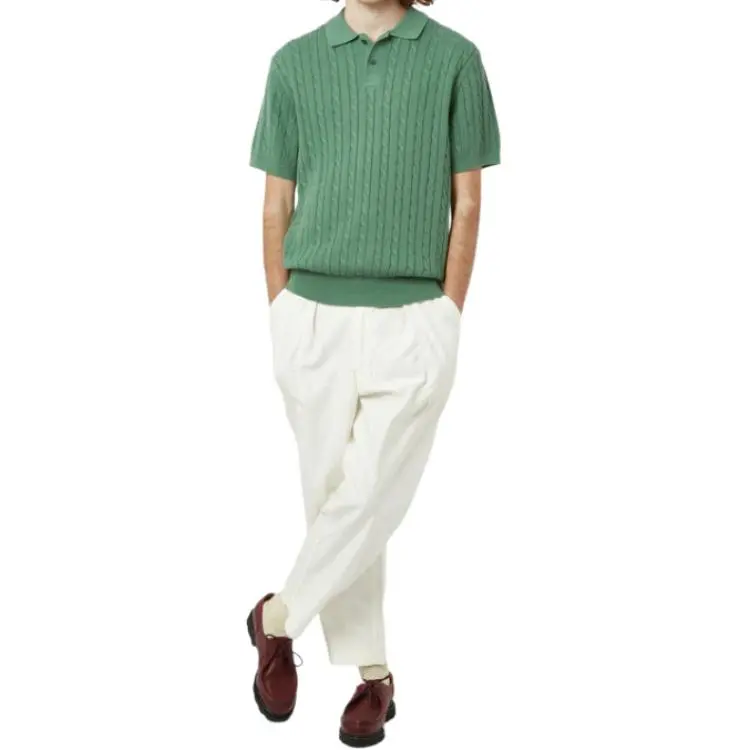 Beams Polo Shirts Men Green-2