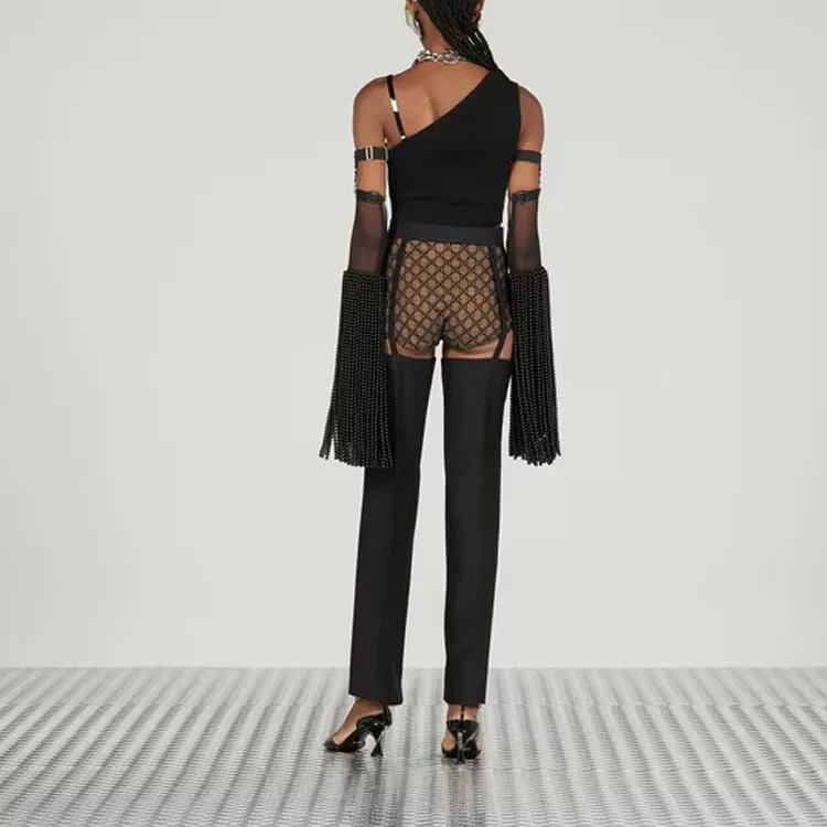 GUCCI Asymmetric Knitted Sleeveless Top-3