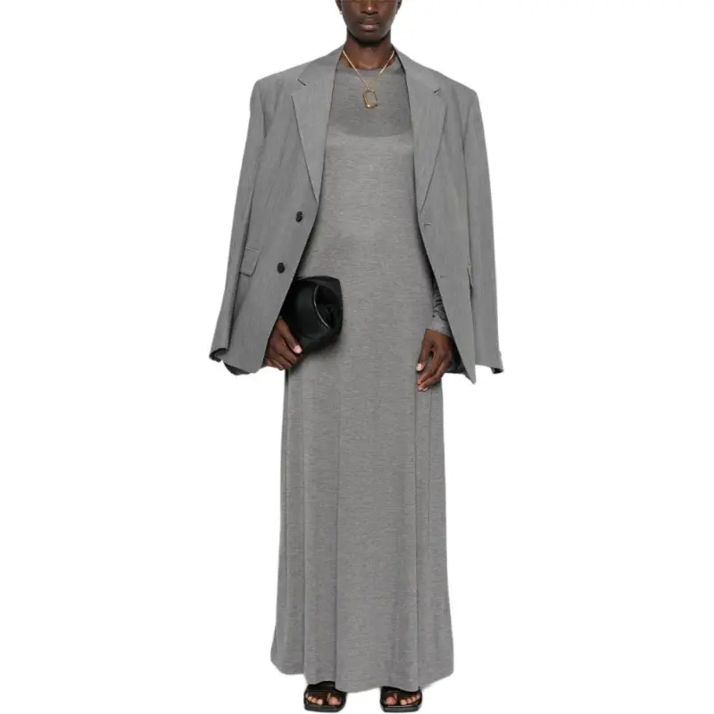 TOTEME Tonal Stitch Crewneck Maxi Dress-2