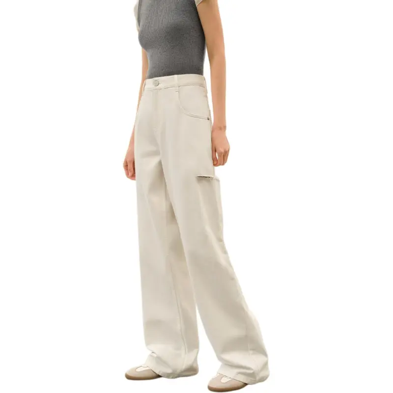 Orange Desire Casual Pants Women's White - Cloud Mist White-3