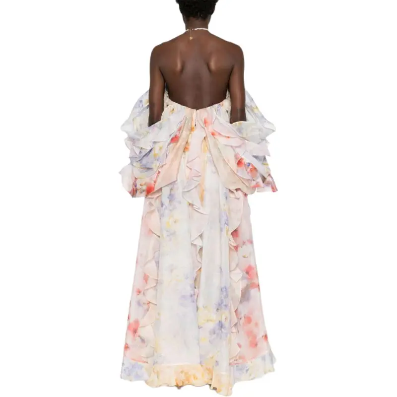 Zimmermann Strapless Ruffle Maxi Dress-2