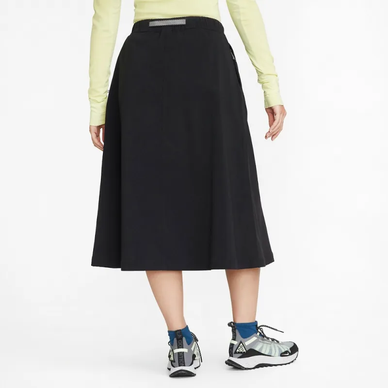 Nike ACG Casual Long Skirts Women's Black-3