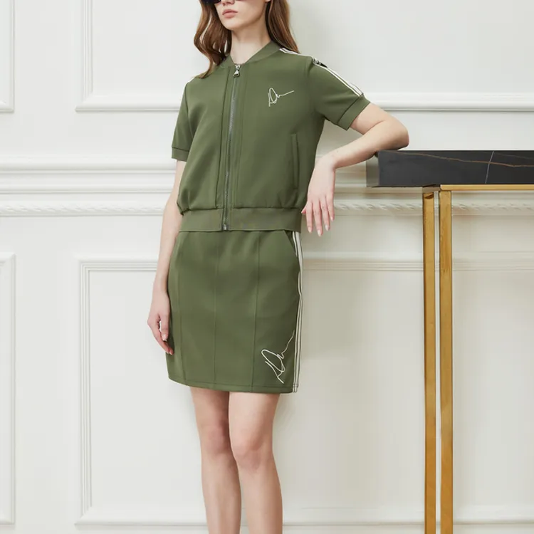 DKNY Casual Short Skirts Women's Green-2