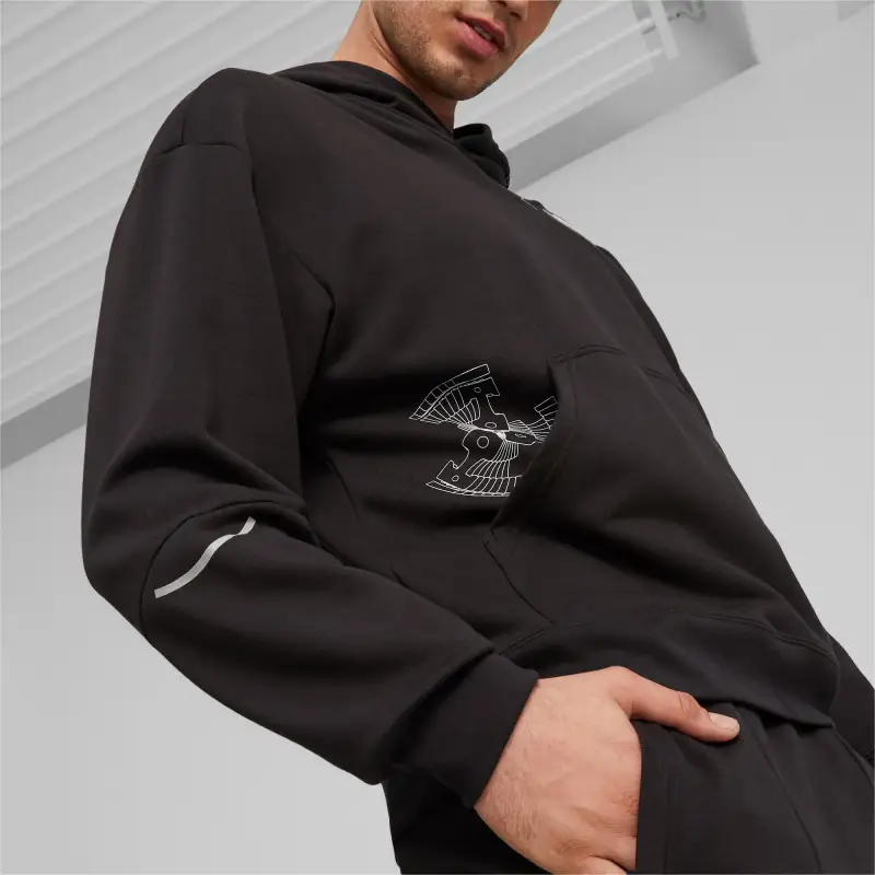 PUMA Hoodie Statement Mercedes-AMG Petronas Motorsport Sweatshirt Men's Black-5