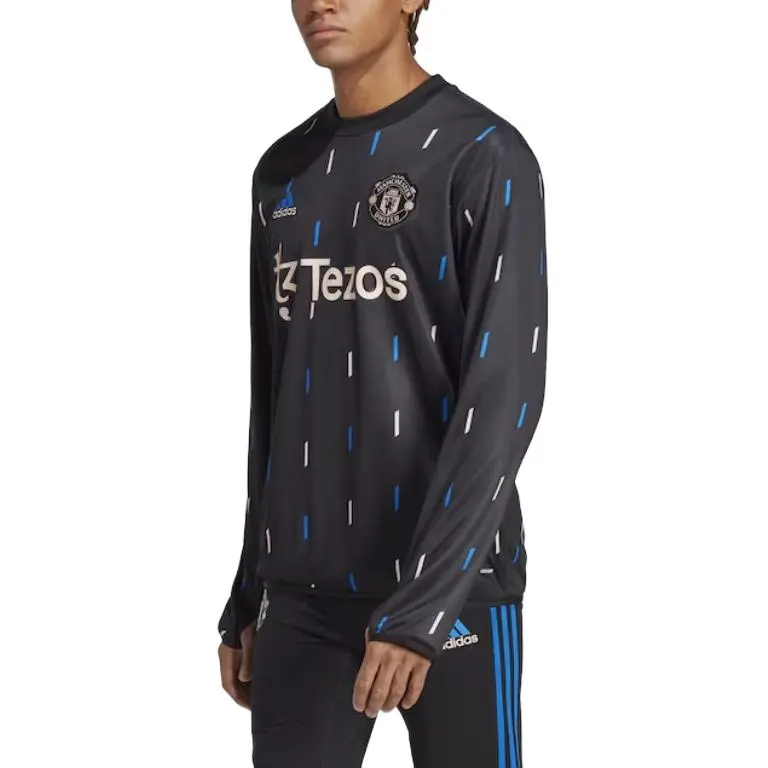 Adidas Manchester United Soccer Jerseys Men's Black-1