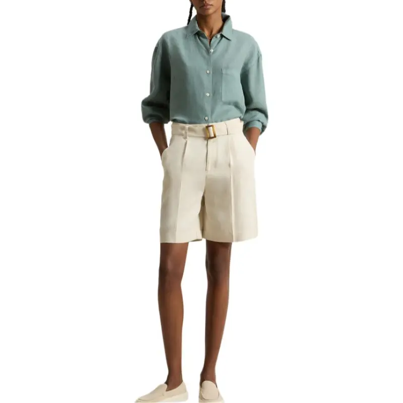 WOOLRICH Drapey Belted Shorts-3