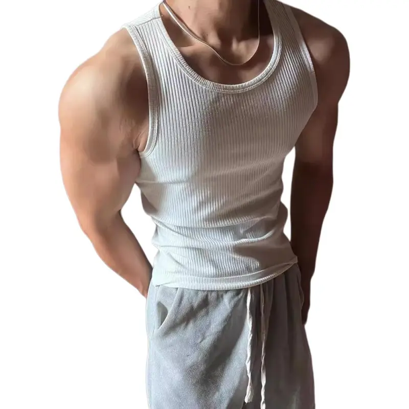 KVIV Tank Tops Men White -3