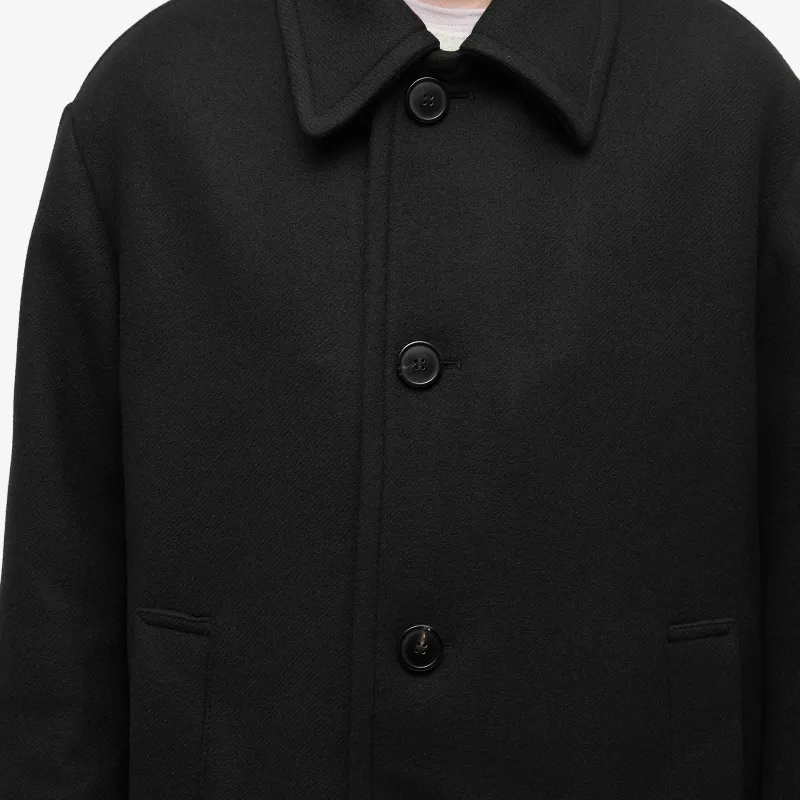 DRIES VAN NOTEN Loose Fit Wool Heavy Coat-4