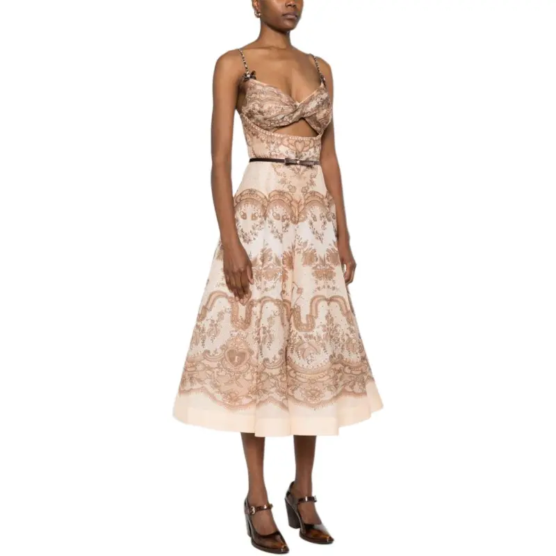Zimmermann Crush Twist Front Midi Dress-3