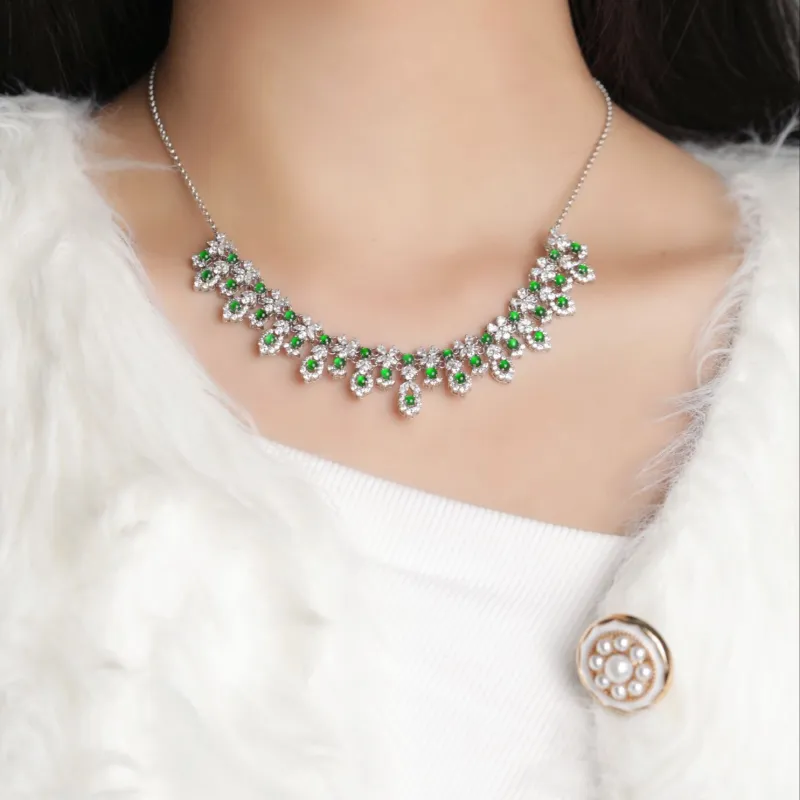KALAIYIN Ice Glutinous Jadeite Necklaces Women's-1