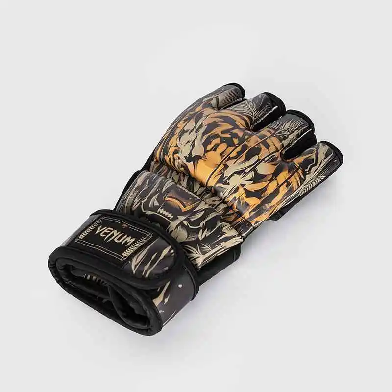 VENUM Boxing Gloves PU Leather Unisex Black/Fluorescent Orange-4