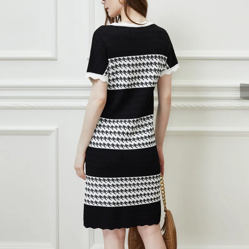 DKNY Short Sleeved Dresses Women's Black & Multicolor-3