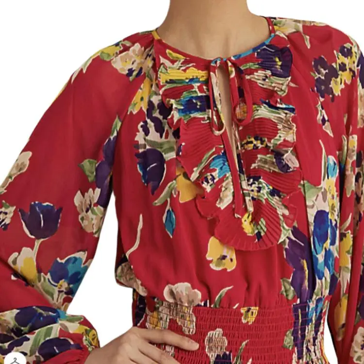 Polo Ralph Lauren Long-Sleeved Dresses Women's Red-4