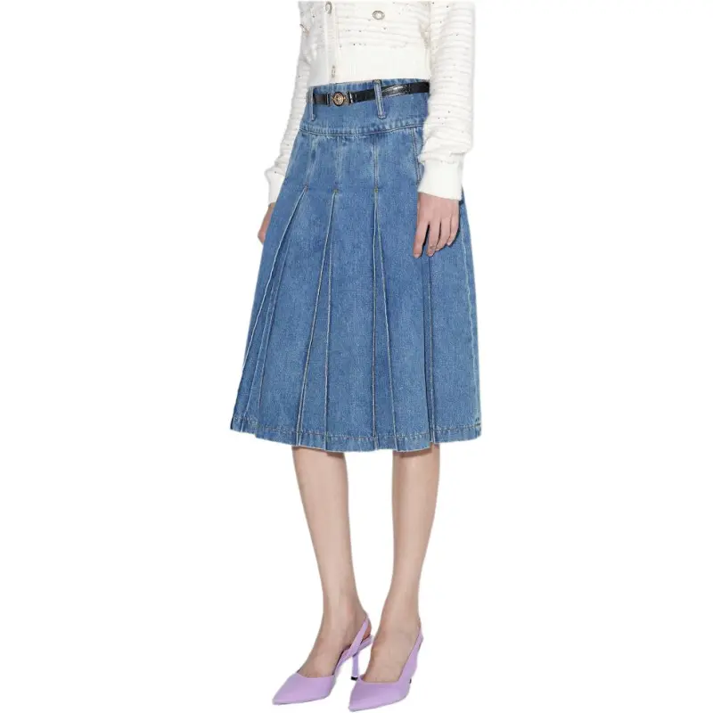 Bebe Denim Long Skirts Women's Blue-3