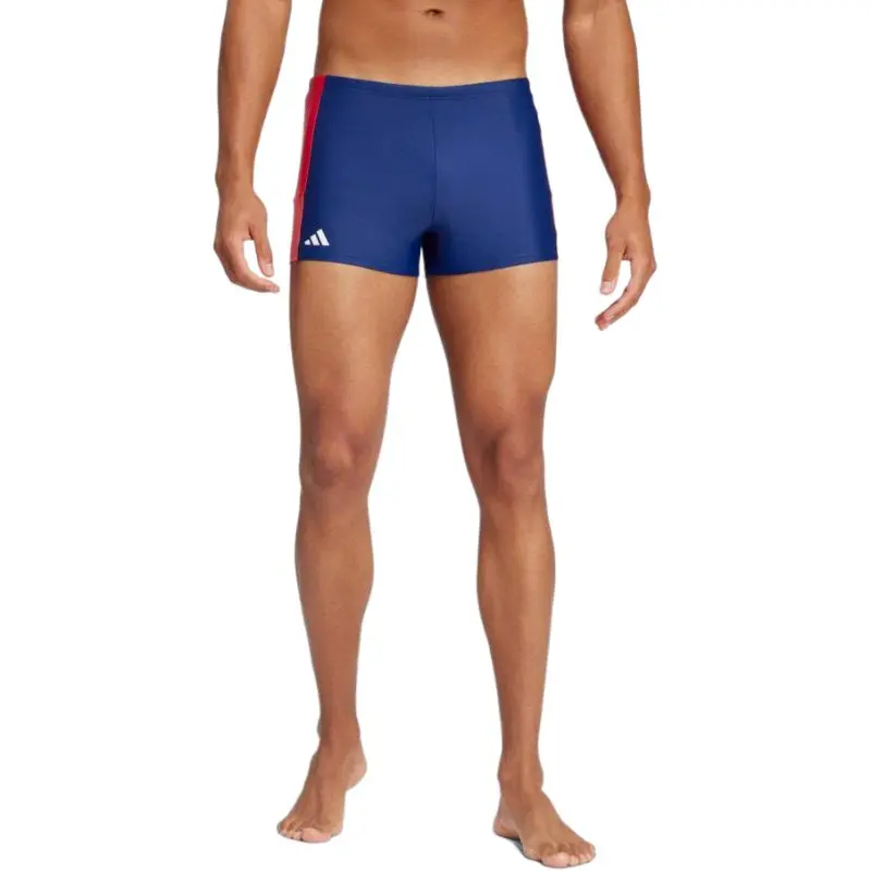 Adidas COLORBLOCKSwim Swimming Shorts Men's Dark Blue/Pure Gemstone Red/Clear Red-3