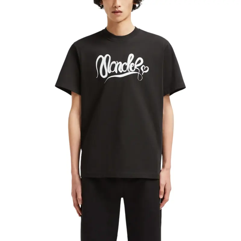 Moncler Calligraphy Logo Cotton T shirt-1