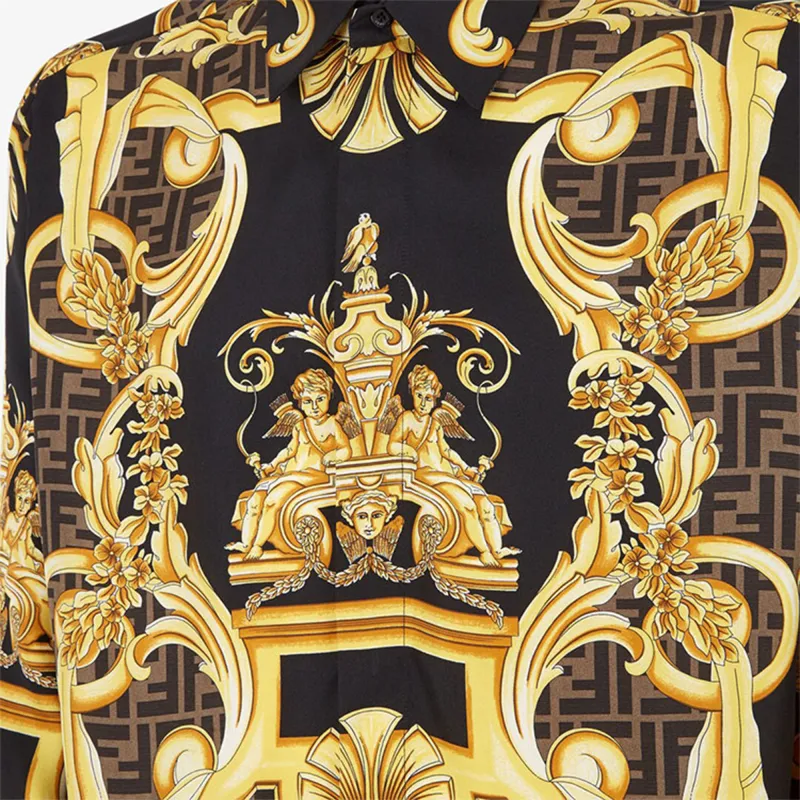 Versace X FENDI X VERSACE Shirts Men Multicolor-4