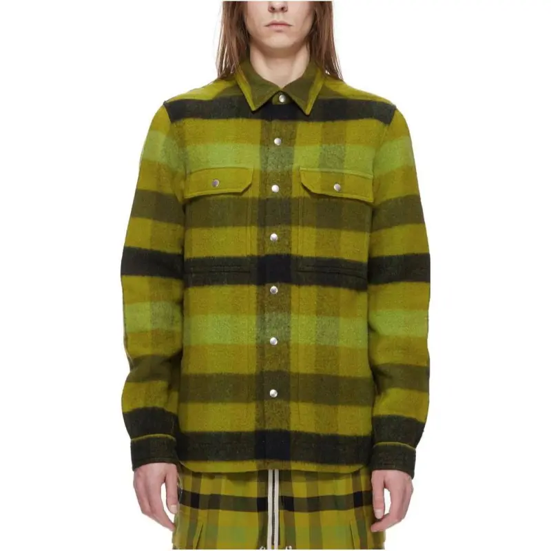 RICK OWENS Check pattern Cotton Shirt-1